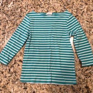 Green and white shirt